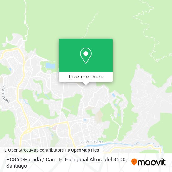 Mapa de PC860-Parada / Cam. El Huinganal Altura del 3500