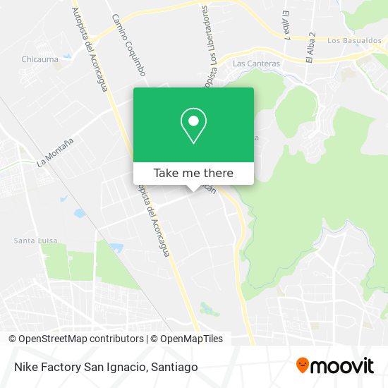Nike Factory San Ignacio map