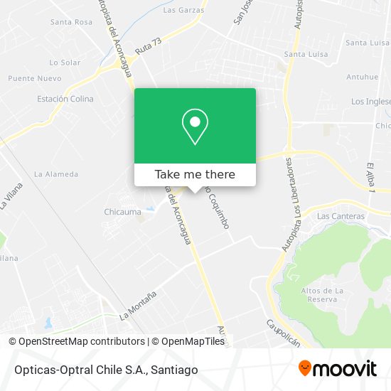Mapa de Opticas-Optral Chile S.A.
