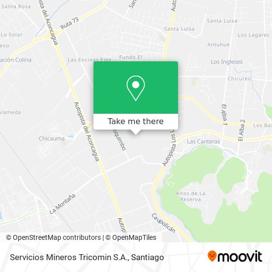 Mapa de Servicios Mineros Tricomin S.A.