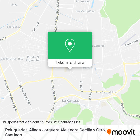 Peluquerias-Aliaga Jorquera Alejandra Cecilia y Otro map