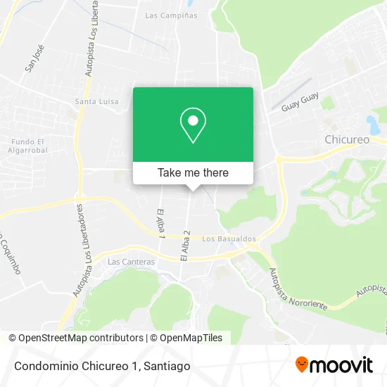 Condominio Chicureo 1 map