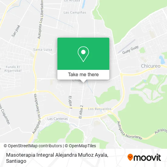 Masoterapia Integral Alejandra Muñoz Ayala map
