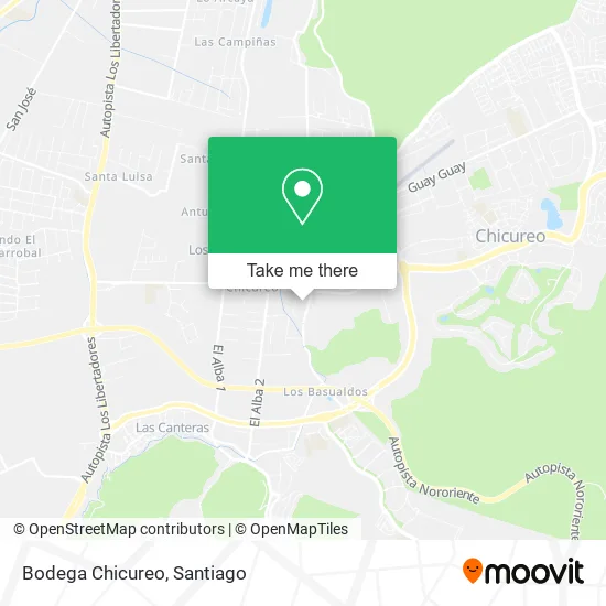 Bodega Chicureo map