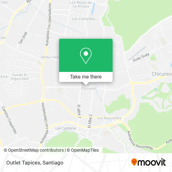 Outlet Tapices map