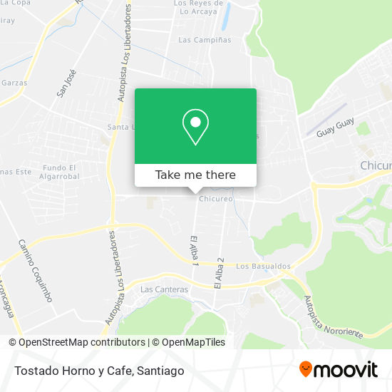 Mapa de Tostado Horno y Cafe