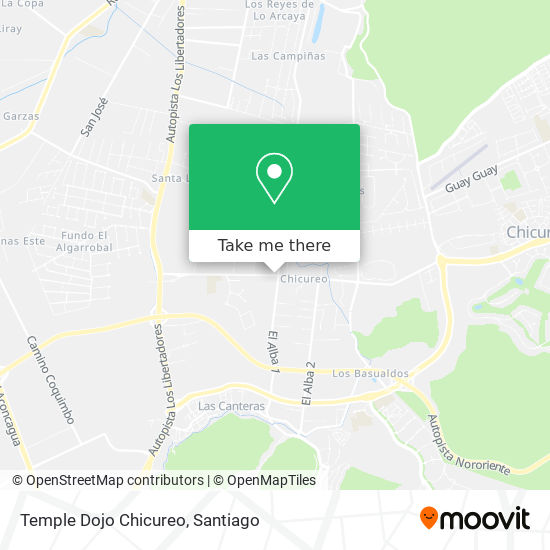 Temple Dojo Chicureo map