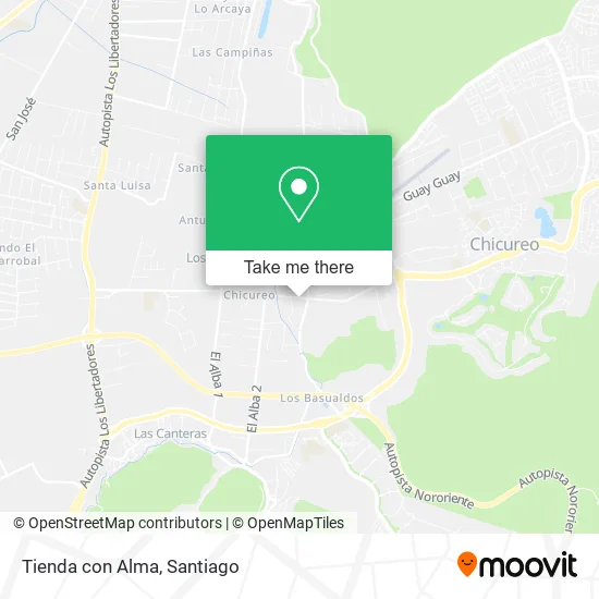 Tienda con Alma map