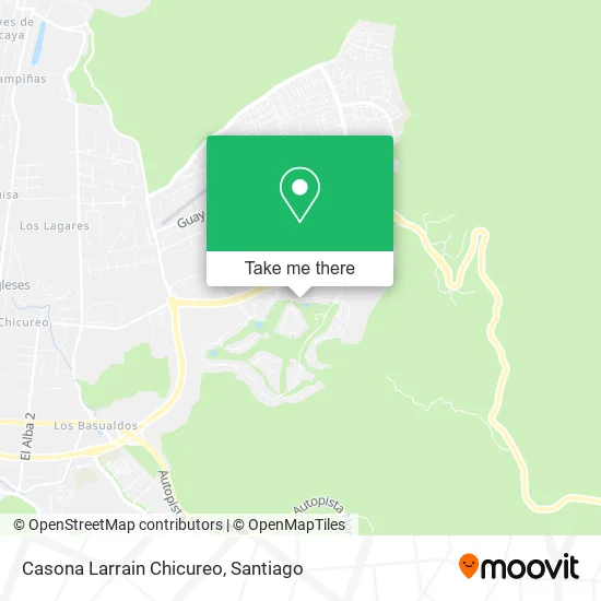 Casona Larrain Chicureo map