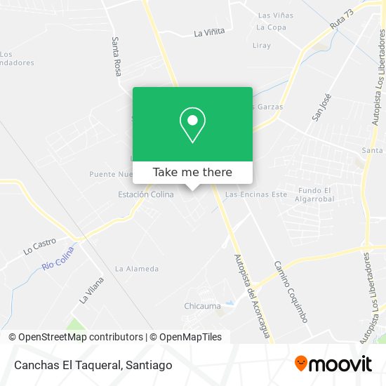 Canchas El Taqueral map