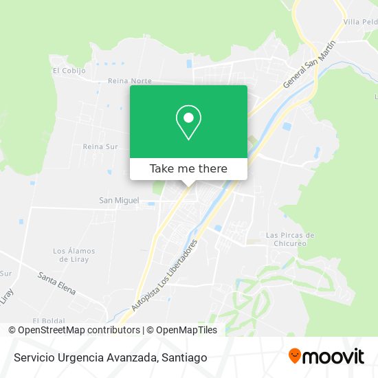 Servicio Urgencia Avanzada map