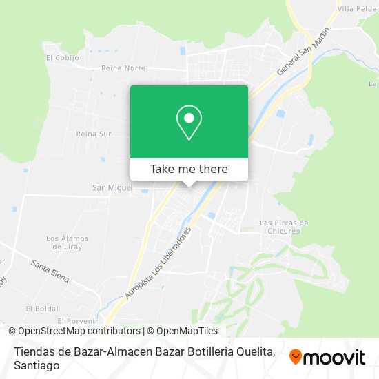 Tiendas de Bazar-Almacen Bazar Botilleria Quelita map