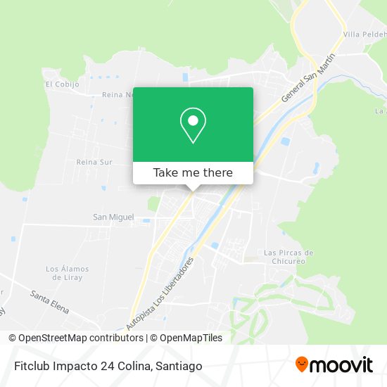 Mapa de Fitclub Impacto 24 Colina