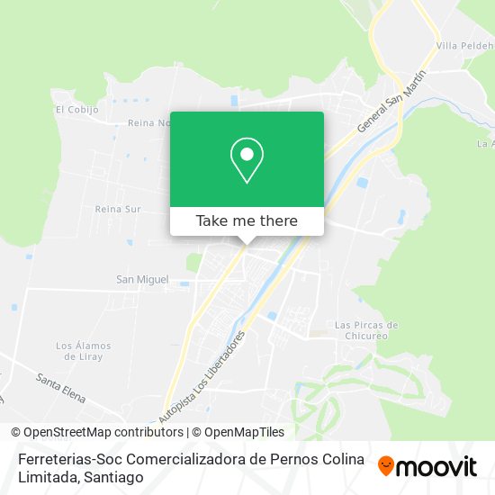 Mapa de Ferreterias-Soc Comercializadora de Pernos Colina Limitada