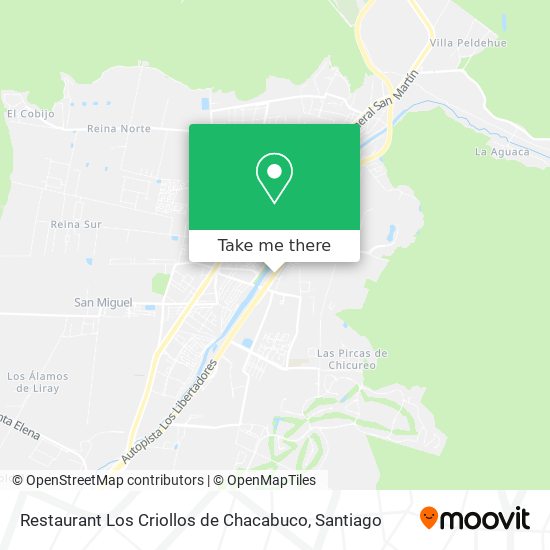 Restaurant Los Criollos de Chacabuco map