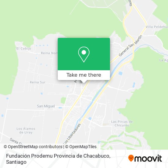 Fundación Prodemu Provincia de Chacabuco map