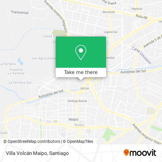 Villa Volcán Maipo map