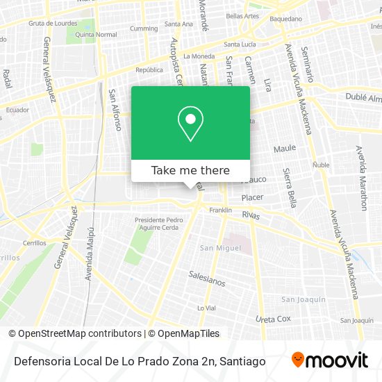 Defensoria Local De Lo Prado Zona 2n map