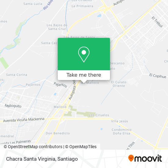 Chacra Santa Virginia map