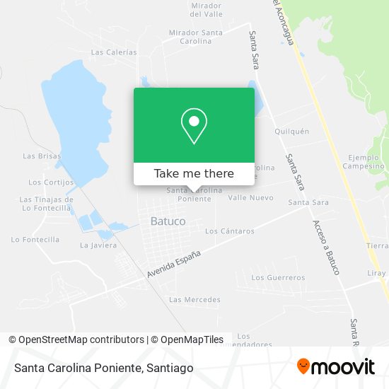 Mapa de Santa Carolina Poniente