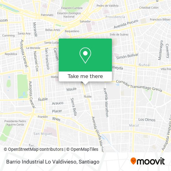 Barrio Industrial Lo Valdivieso map