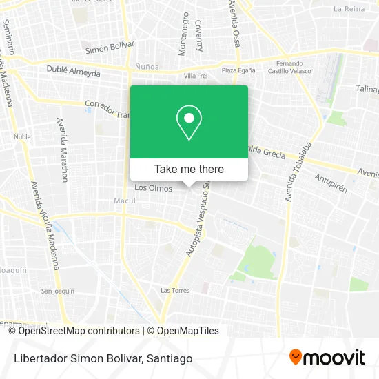 Libertador Simon Bolivar map