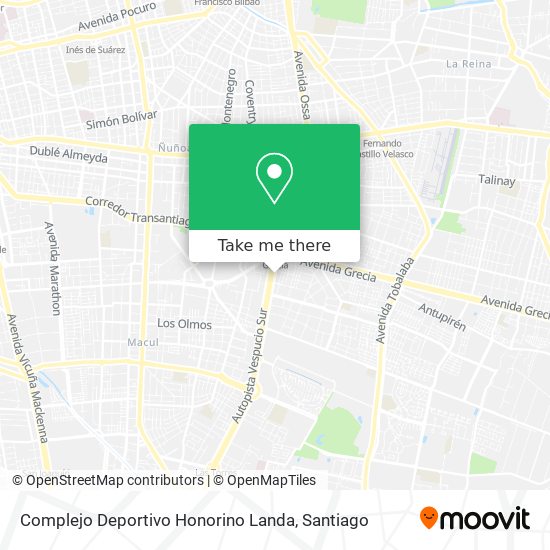 Mapa de Complejo Deportivo Honorino Landa