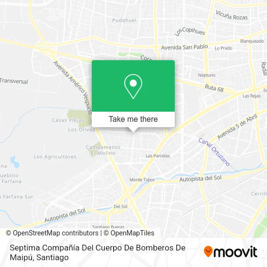 Septima Compañía Del Cuerpo De Bomberos De Maipú map