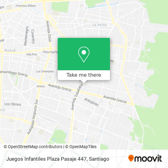 Mapa de Juegos Infantiles Plaza Pasaje 447