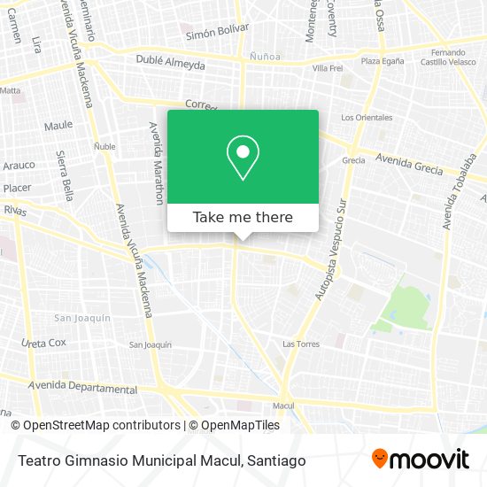 Teatro Gimnasio Municipal Macul map