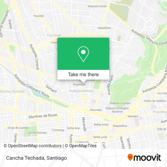 Cancha Techada map