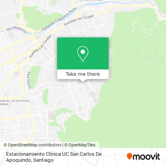 Estacionamiento Clinica UC San Carlos De Apoquindo map