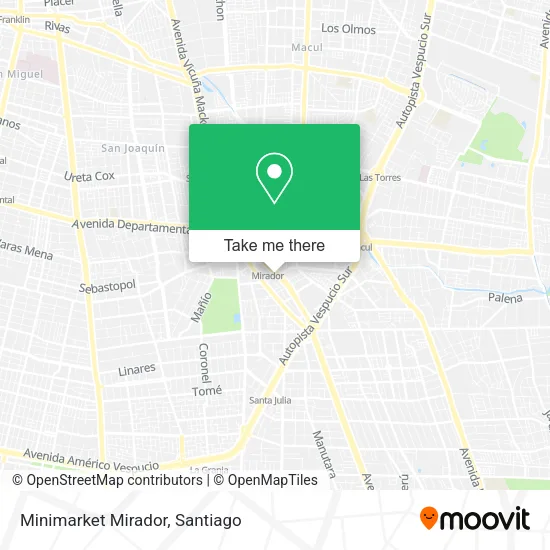 Minimarket Mirador map