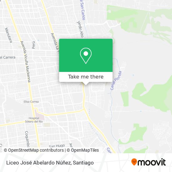 Mapa de Liceo José Abelardo Núñez