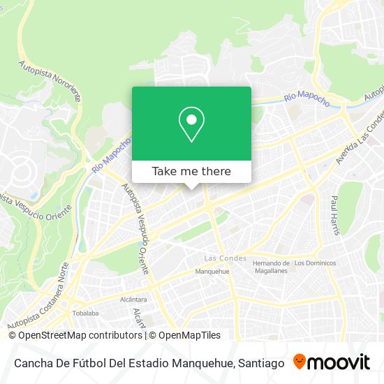 Mapa de Cancha De Fútbol Del Estadio Manquehue