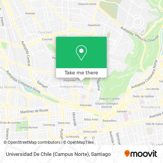 Universidad De Chile (Campus Norte) map