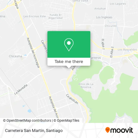 Carretera San Martín map