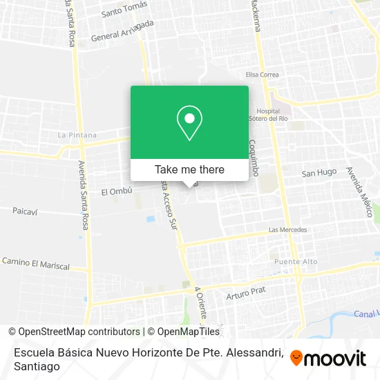 Escuela Básica Nuevo Horizonte De Pte. Alessandri map