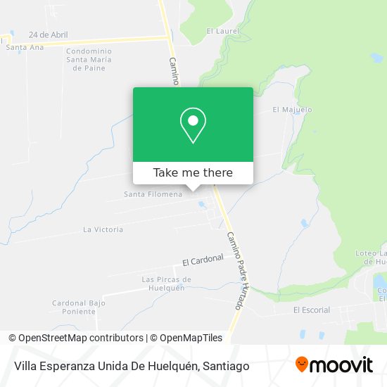 Mapa de Villa Esperanza Unida De Huelquén