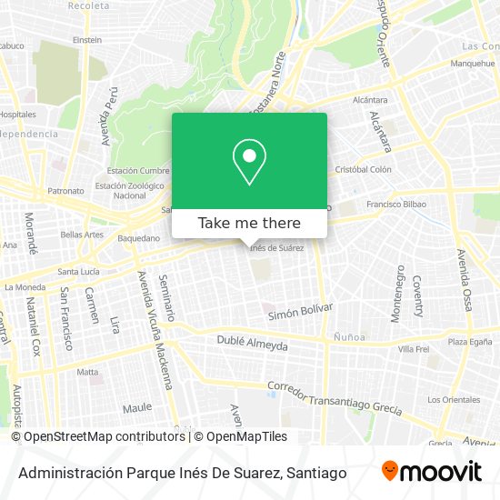 Administración Parque Inés De Suarez map