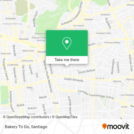 Bakery To Go map