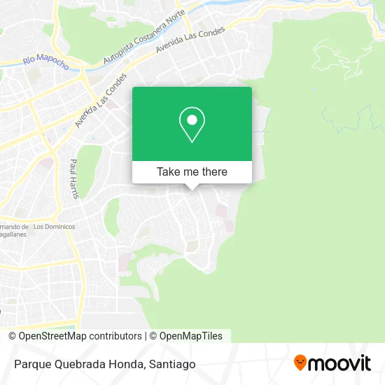 Parque Quebrada Honda map