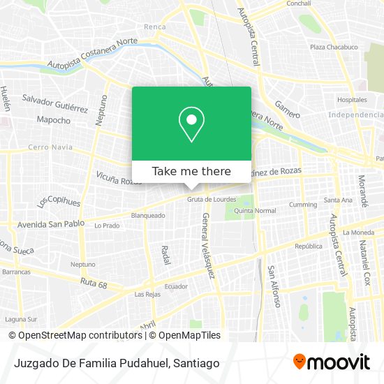 Juzgado De Familia Pudahuel map