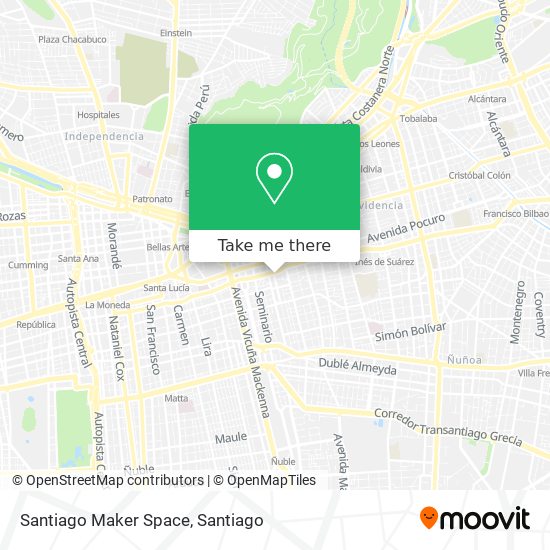 Santiago Maker Space map