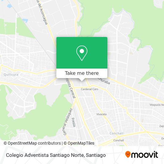 Colegio Adventista Santiago Norte map