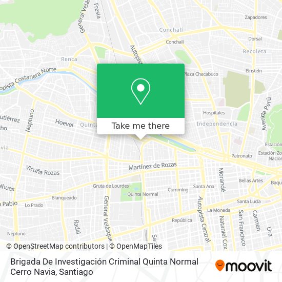 Brigada De Investigación Criminal Quinta Normal Cerro Navia map
