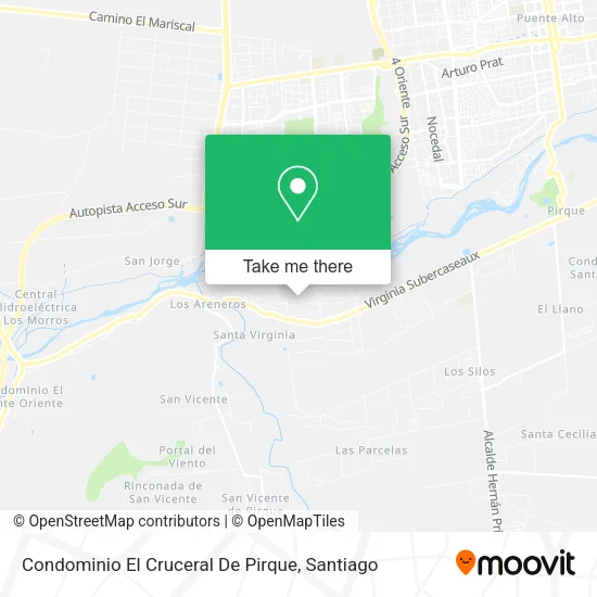 Condominio El Cruceral De Pirque map