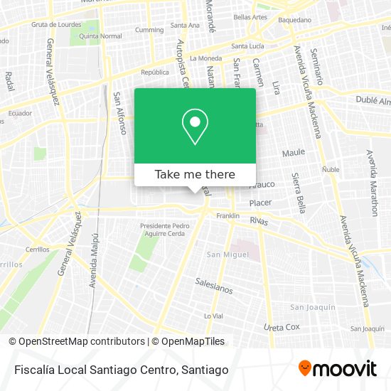 Fiscalía Local Santiago Centro map