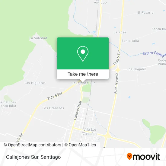 Mapa de Callejones Sur