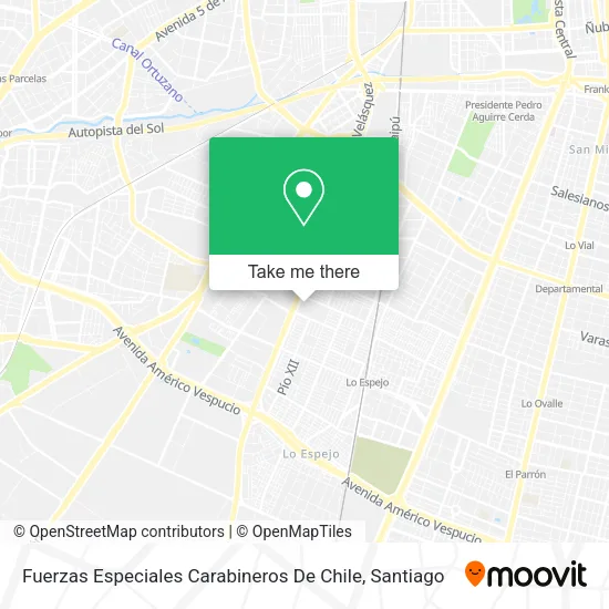 Fuerzas Especiales Carabineros De Chile map